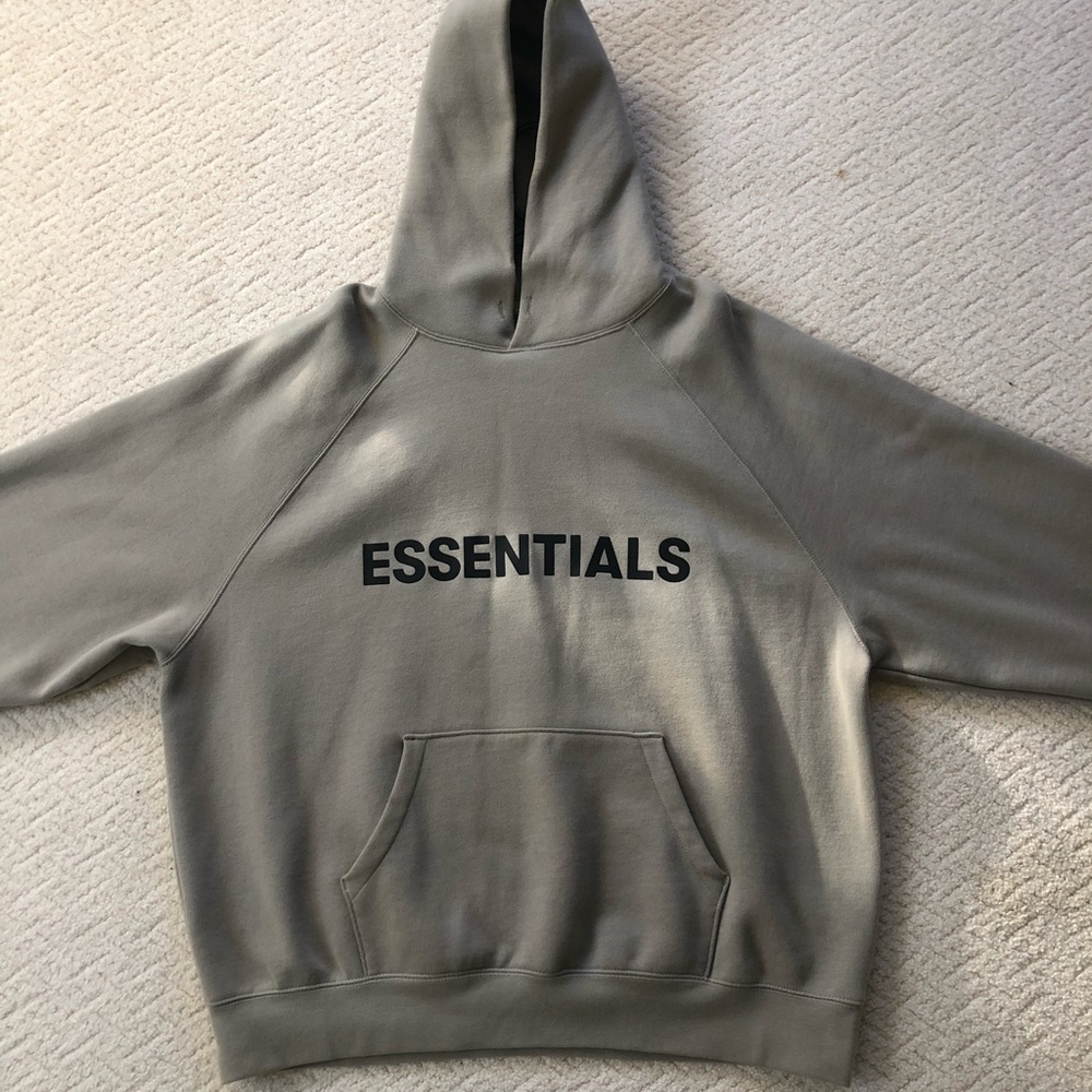 Fear of God Essentials 3D Silicone Hoodie Moss